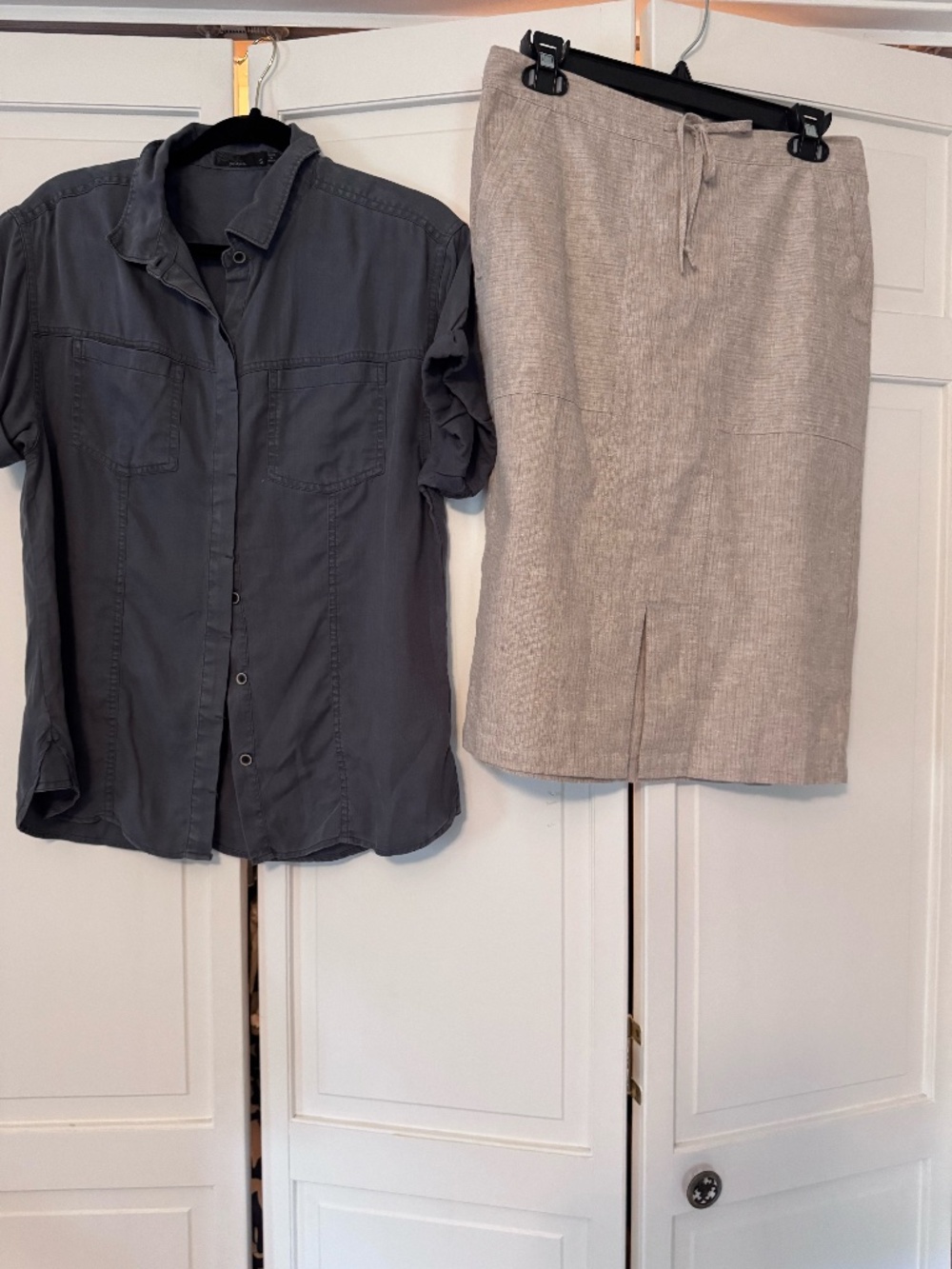 Prana 2-Piece Sustainable Lyocell Shirt & Hemp Blend Skirt | Small | EUC